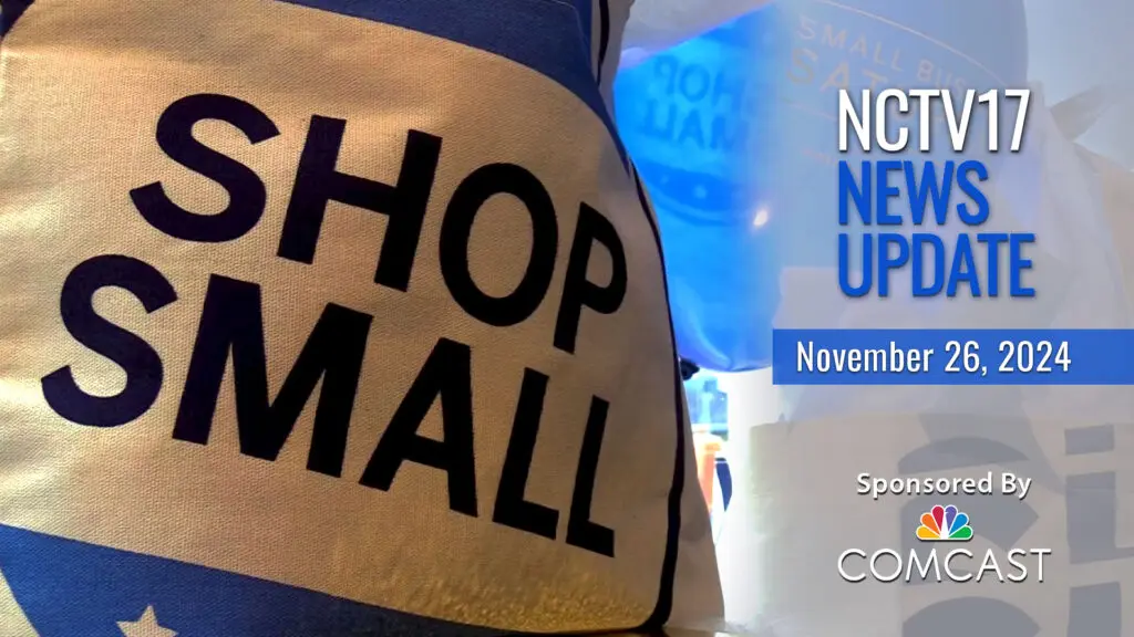 Small Business Saturday | Holiday tree installed | Santa comes to your neighborhood