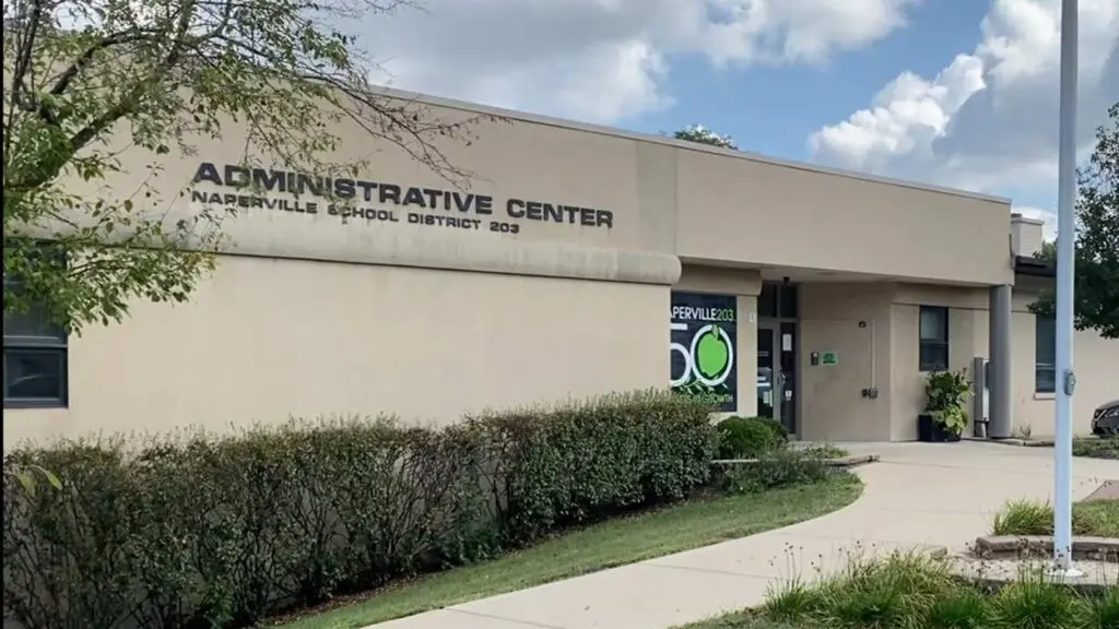 Exterior image of District 203 administration building