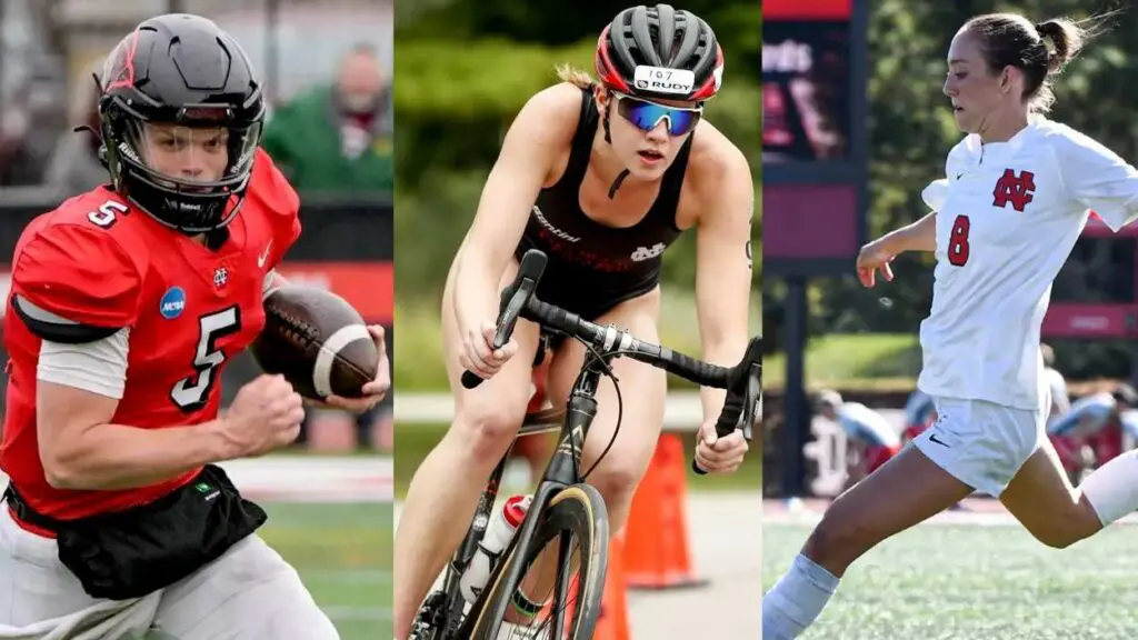 Elle Sutter, Luke Lehnen, and Hailey Poe compete in their sports.