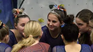 Naperville North girls gymnastics breaks down before going against Naperville Central