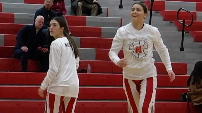 Naperville Central girls basketball warms up before the Metea Valley game.