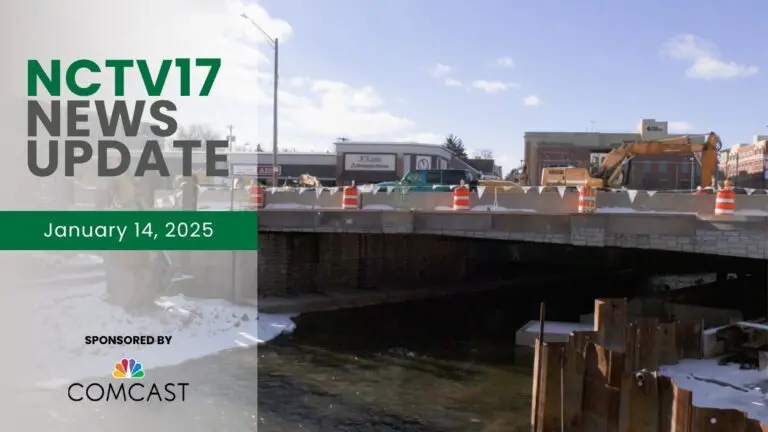 The Washington Street Bridge with the NCTV17 News Update watermark