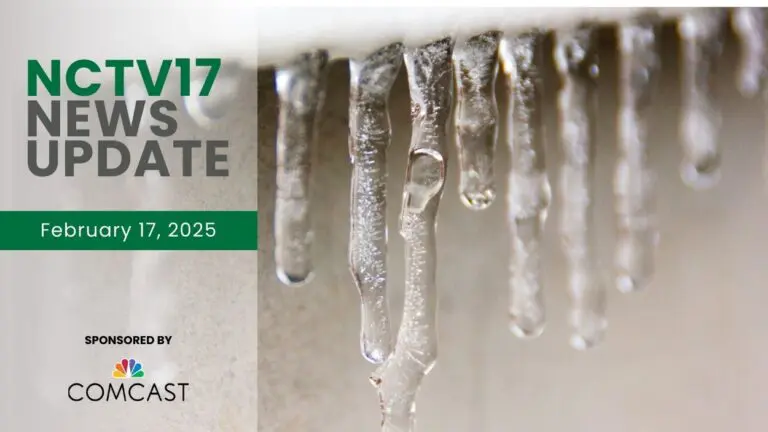 Icicles with the NCTV17 News Update watermark