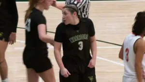 Maya Cobb heads to the free throw line.