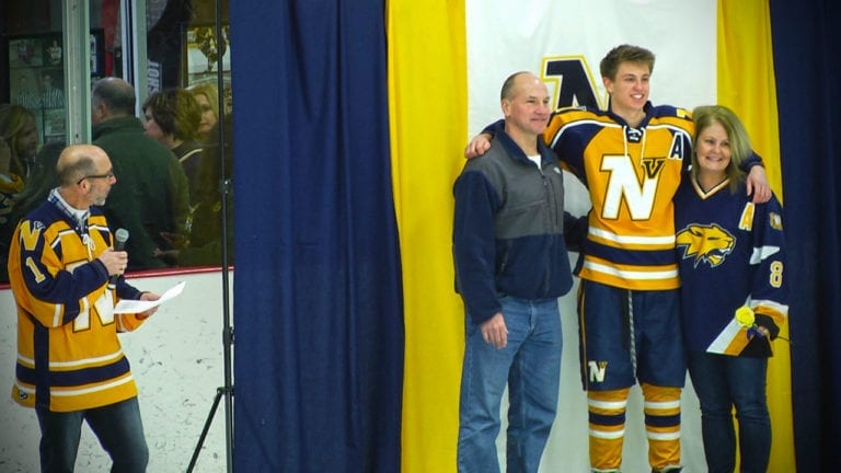 Neuqua and Waubonise Senior Day Hockey