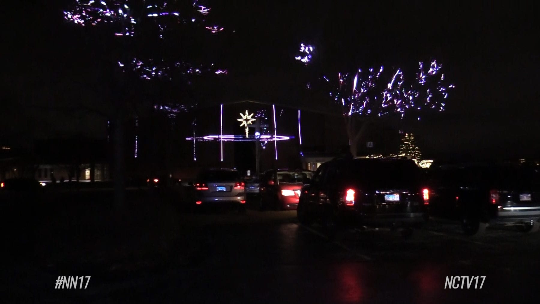 Calvary Church Puts On Christmas Laser Lights Show