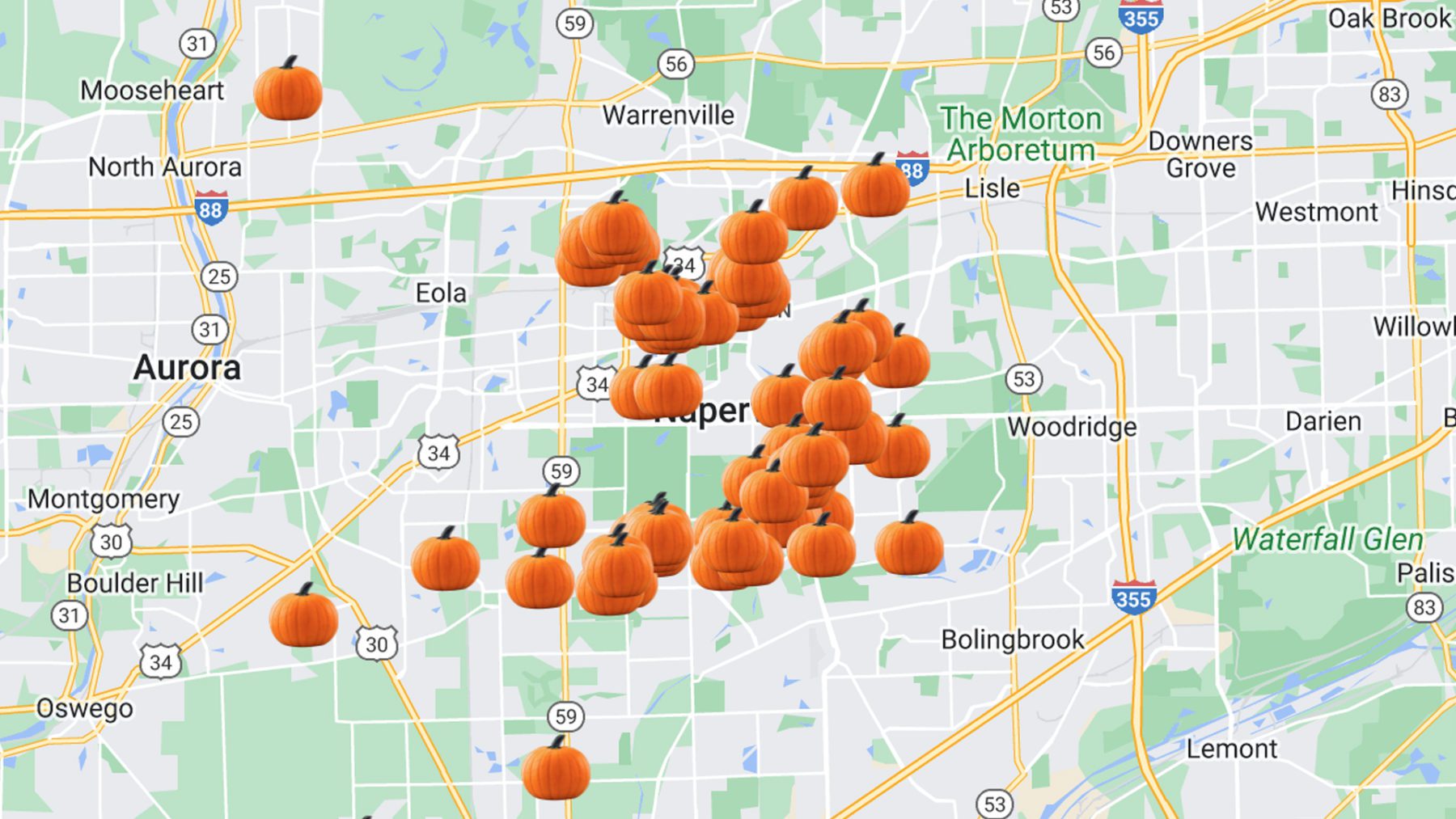 Find Spooktacular Naperville Halloween Displays On Believe House Map