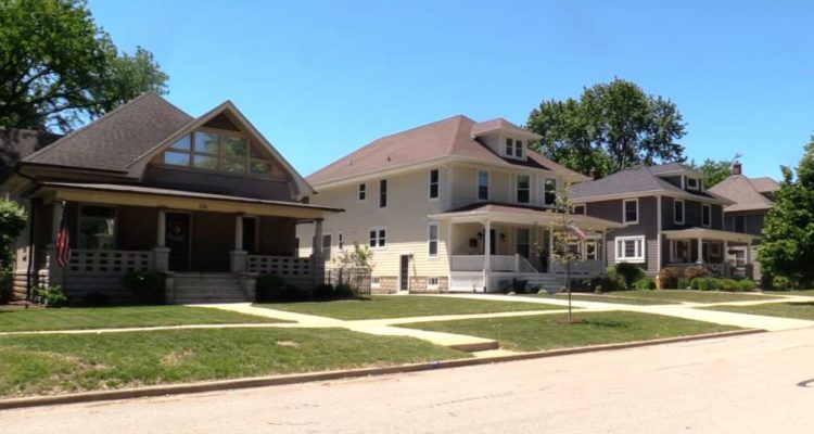 file shot of row of houses in Naperville for property taxes story