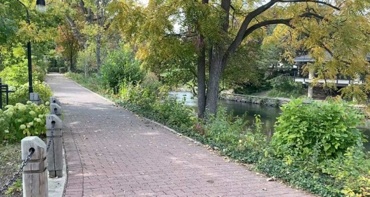 Path on Naperville Riverwalk near where scavenger hunt takes place