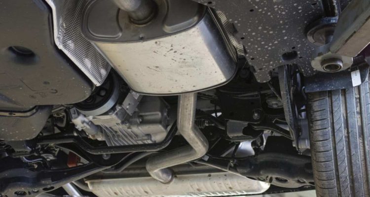 file image of undercarriage of car and catalytic converter