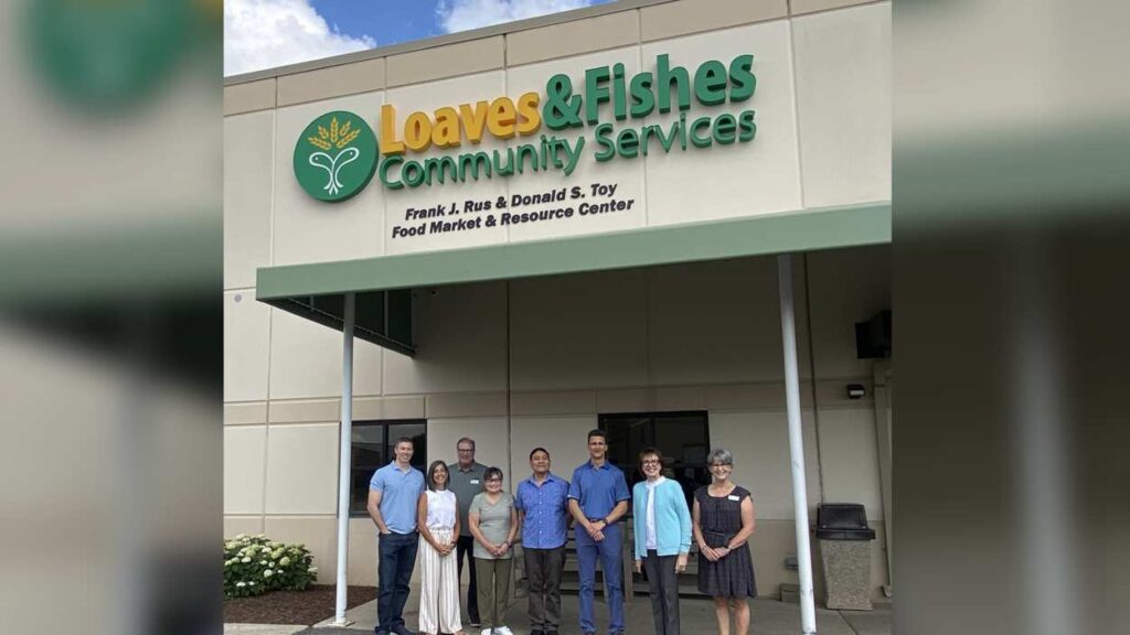 Exterior of Loaves & Fishes Naperville building renamed in honor of donors