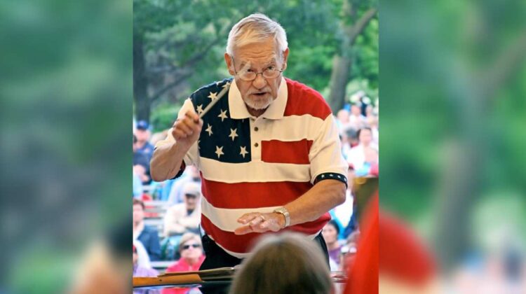 Ron Keller directing the Naperville Municipal Band