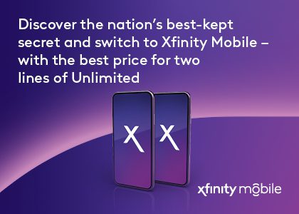 Comcast Xfinity mobile. #1 network rated for value.