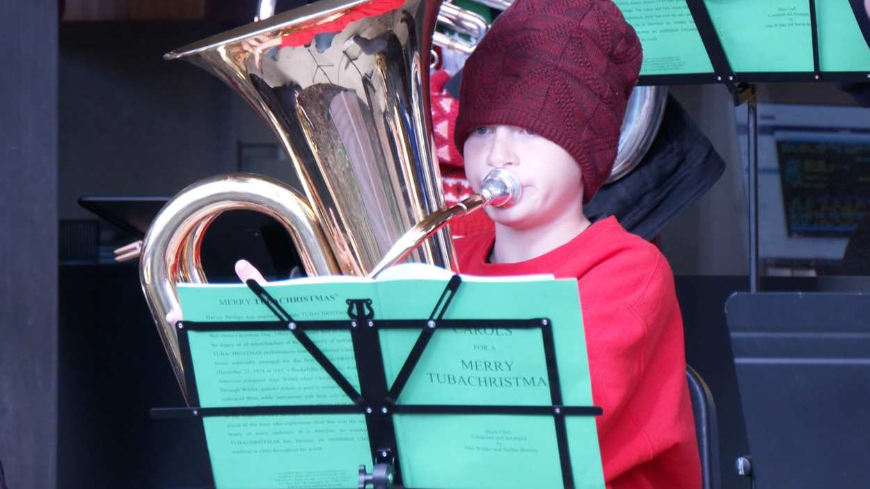 Tuba Christmas holds its annual holiday performance in downtown Naperville