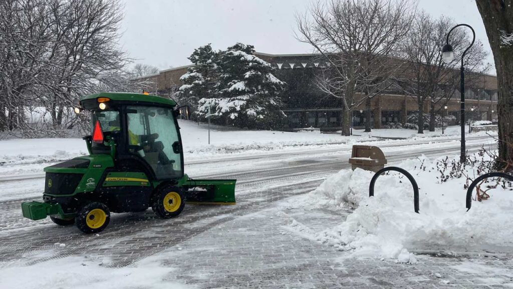 Naperville crews have salted the roads after spending the rnight plowing the streets and cul-de-sacs. Groot will add a special Saturday garbage collection.