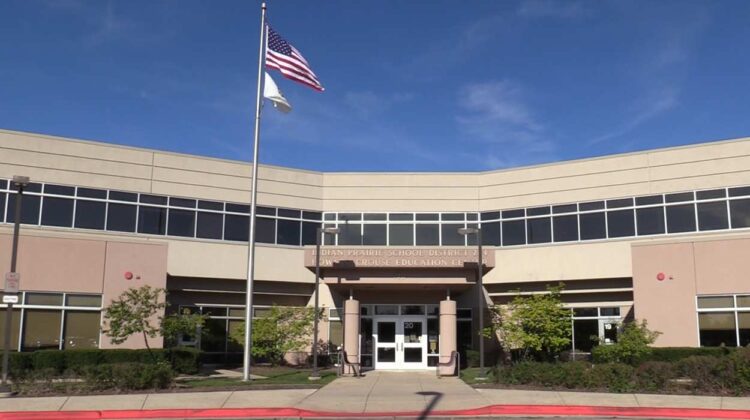 Exterior wide shot of Indian Prairie School District 204 administration building