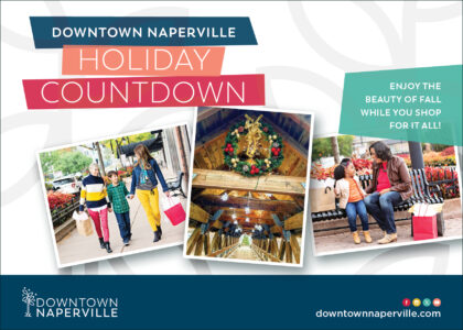 Downtown Naperville. Holiday Countdown.